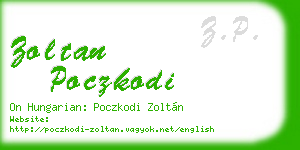 zoltan poczkodi business card
